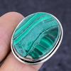 Natural Malachite Gemstone Handmade 925 Sterling Silver Jewelry Ring Size 7 H7q26