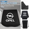 Car Logo Seat Headrest Cover Suede Perforated Pillowcase Pad For Corsa Mokka Astra Cascada Adam Insignia Meriva Vectra