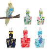 Cute Fruit Floral Washable Parrot Diaper with Bowtie for Cockatiel Pigeons Small Medium Large Pet Birds Flight Suit Clothes