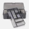FTK 1PC Detachable Transparent Gray Double-layer Luya Box, Storage Box, Fishing Gear Box
