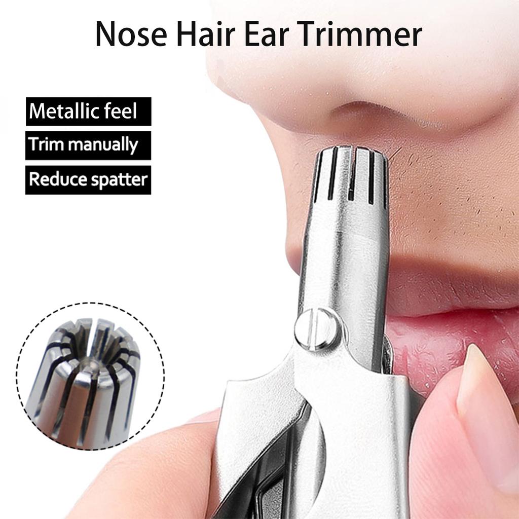 Nose Hair Trimmer For Men Ear Cleaner Stainless Steel  Shaving Razor Washable High-Quality Hair Removal Tools Portable hair remover Nose  Razor Shaver