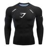 GYMSHARK Herren Schnelltrocknendes Kompressionsshirt mit langen Ärmeln - Atmungsaktive Sportbekleidung für Laufen & Fitness