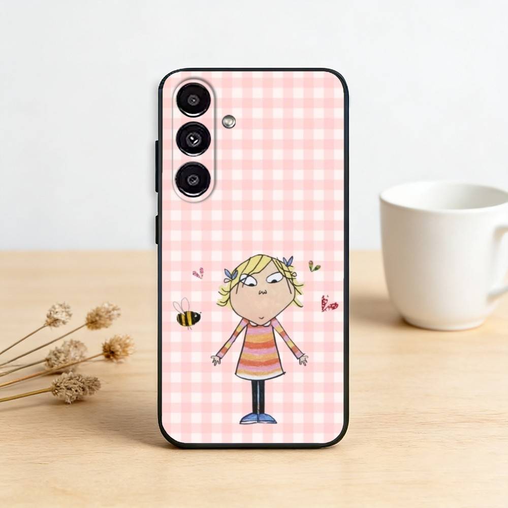 charlie and lola anime Phone Case For Samsung Galaxy A13,21s,22,31,32,52,53,71,72,73,Soft Black Cover Samsung a41