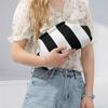 Sommer Strand Clutch Tasche für Damen Gewebte Häkeltaschen Geldbörsen Strick Knödel Clutch Geraffte Wolke Lässige Colorblock Tasche KTY