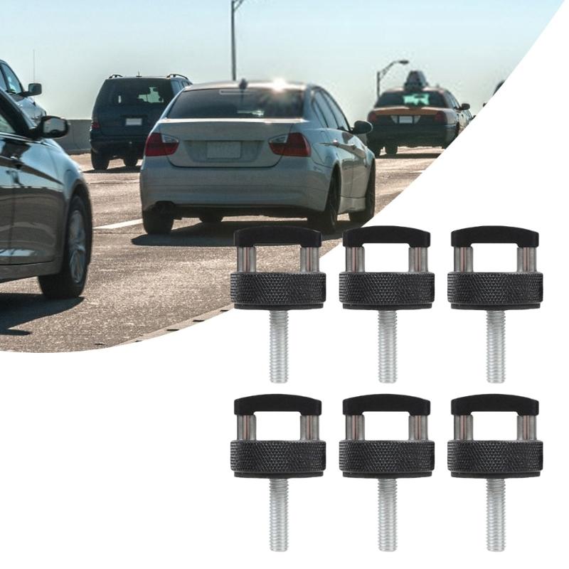 6pcs Rust Resistant Aluminum Hard Top Fastener Set Quick Release Thumb Screw With D Rings Suitable for Easy Installation