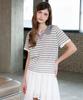 HYFVE Viscose Stripe Color Block Collar Knit