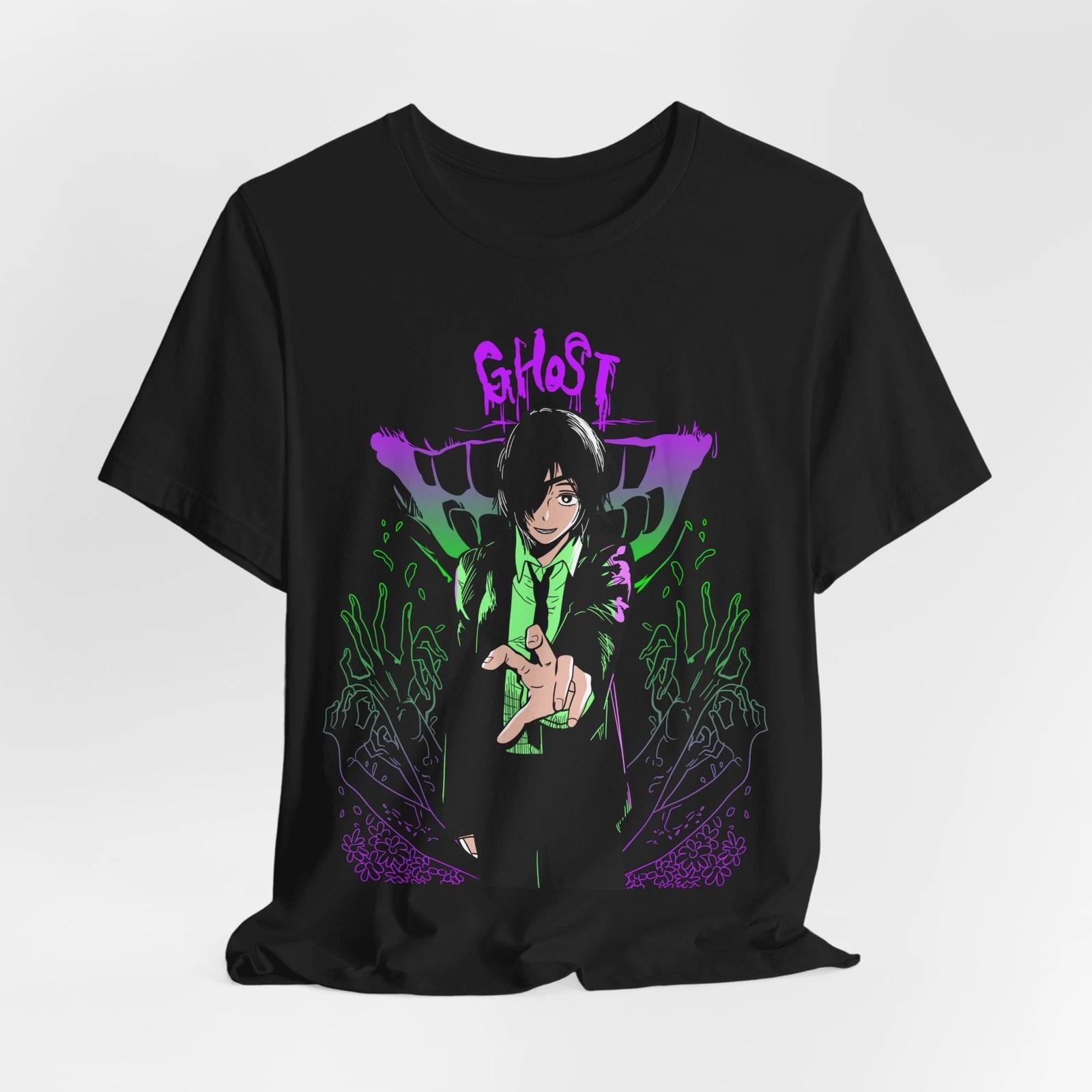 Anime-Inspired Unisex Jersey Tee with Graphic Design, Perfect for Anime [...] M