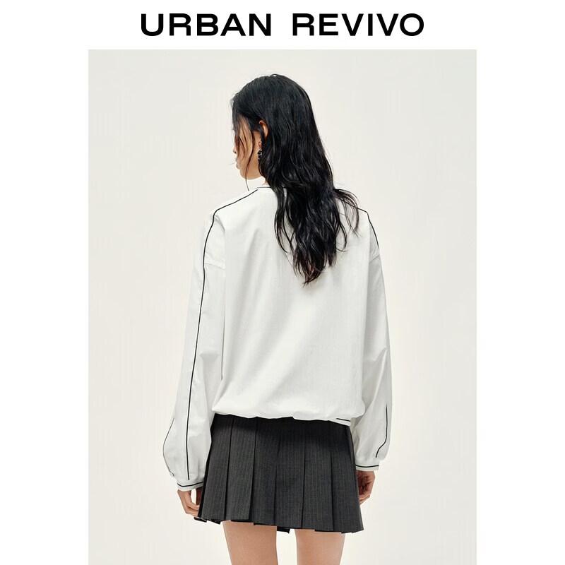 UR 2026 Spring Women's Casual Color-block V-Neck Blouse Shirt