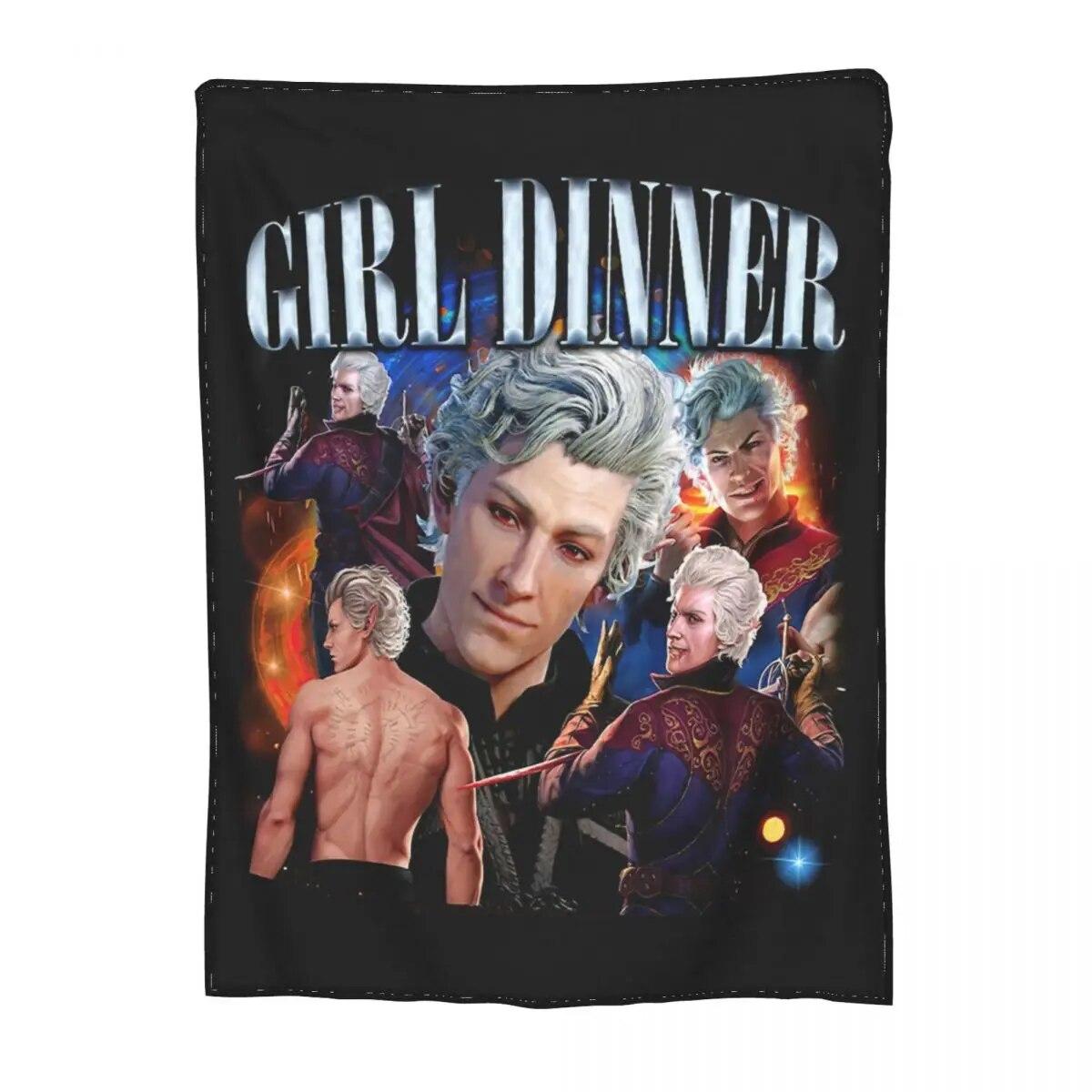 

Одеяло в стиле мема Astarion Girl Dinner BG3 Game Baldur's Gate Astarion Fan, уютное одеяло для кровати, покрывала