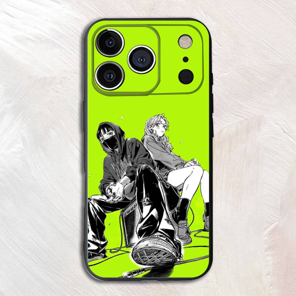 Cartoon Aya Osawa Mitsuki Koga Schwarz Matt Handyhülle Für iPhone 17,16,15,14,13,12,13,12,11 Pro Max Plus mini XS Weiche Rückseite