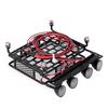 Small Size Roof Rack Luggage Carrier With LED Light Round for SCX10 110 RC Car (4 White)