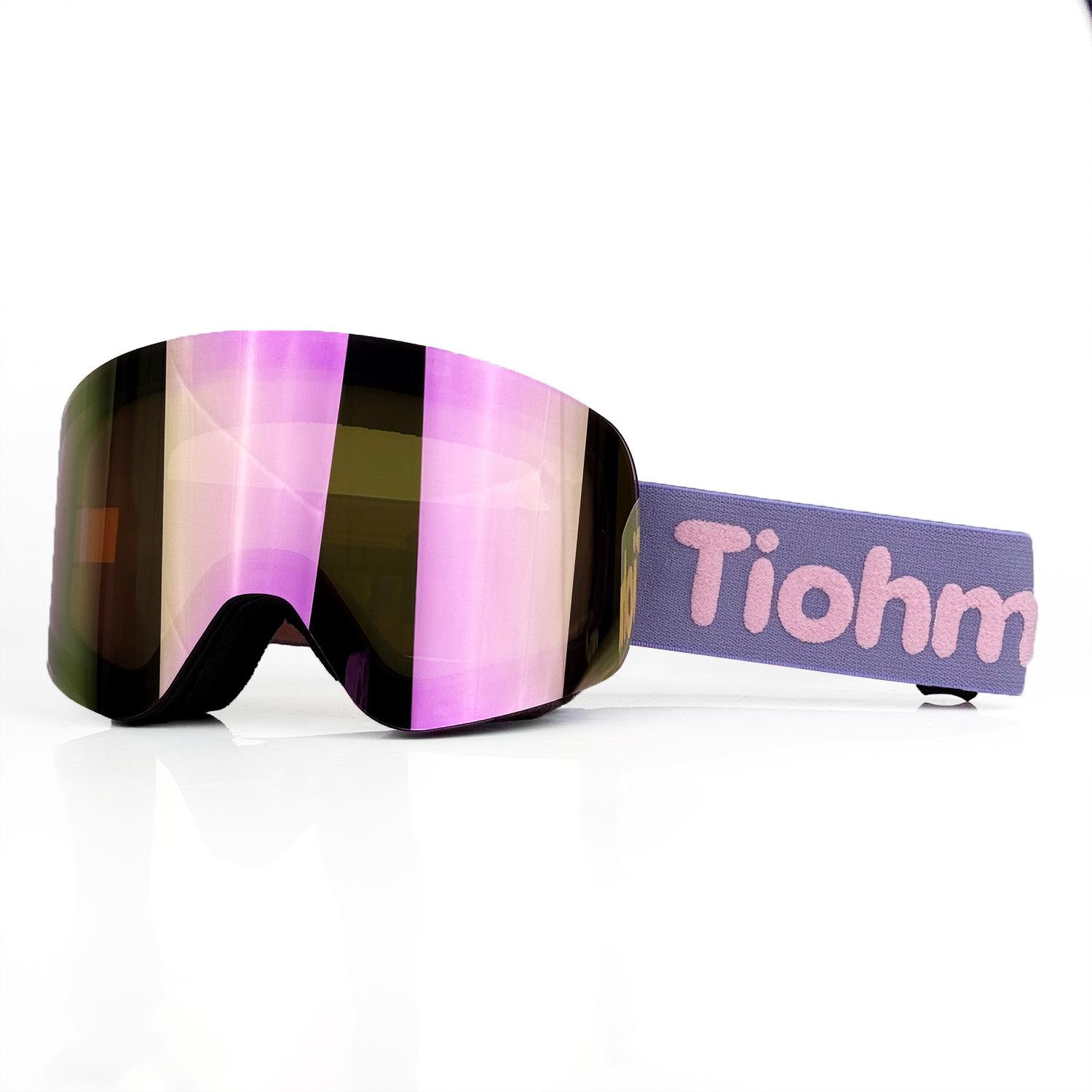 Spot Magnetic Flip Anti-fog Ski Goggles Double-layer Long-term Snowmobile Winter Single Ski Goggles