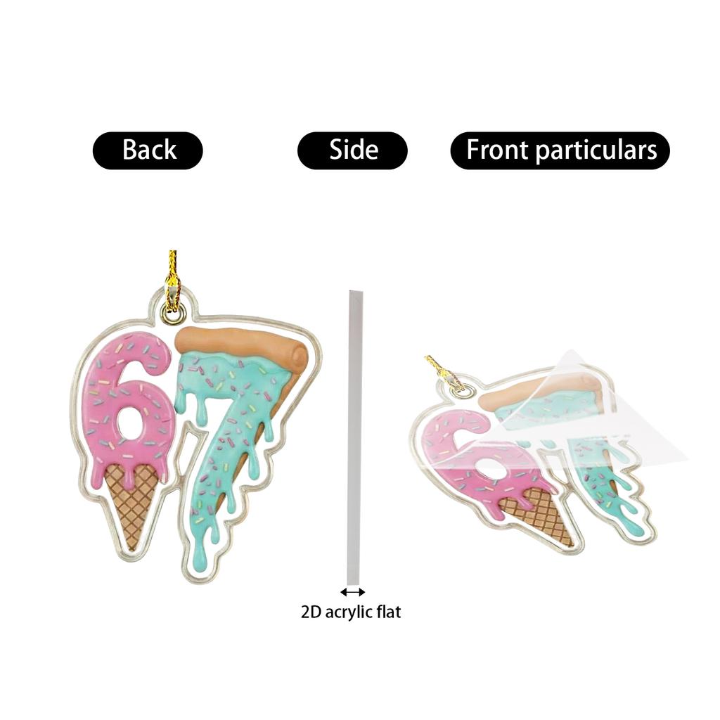 Akrylové vánoční ozdoby, Zábavné číselné ozdoby, Přívěsky