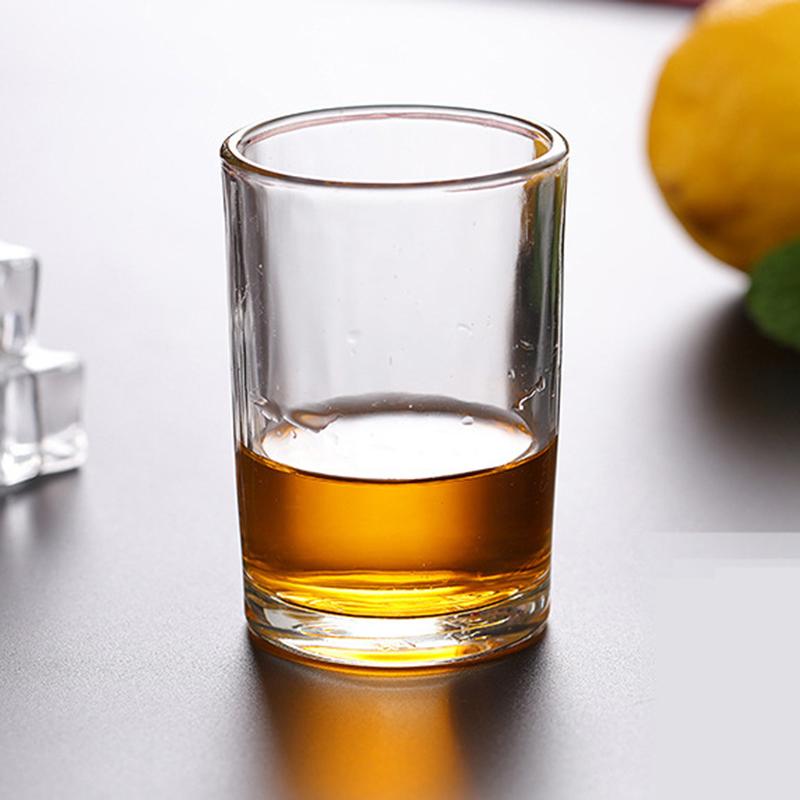 110ml/155ml/285ml Weingläser Dickbodige Kaffeetassen Glatte Wasserflasche Gerade Trinkgläser Transparenter Becher Haushaltsbecher