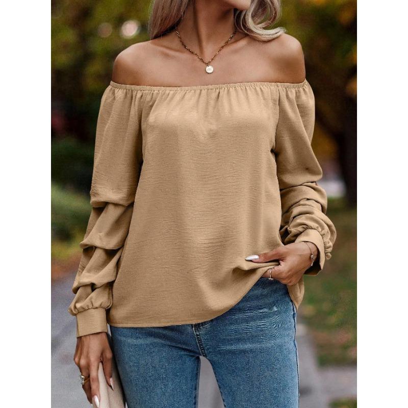 Women's New Fall Fashion Off The Shoulder Long Sleeved Shirt