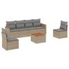 VidaXL Garden Lounge Set with Cushions 7 Pcs, Patio Sofas, Patio Furniture Set, Outdoor Furniture, Beige 3258272