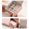 Minimalist Vintage Jewelry Organizer - Portable Travel Box with Display for Earrings Necklaces Rings & Accessories