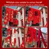 Double Happiness Banner for Outdoor Rural Wedding Courtyard Decor