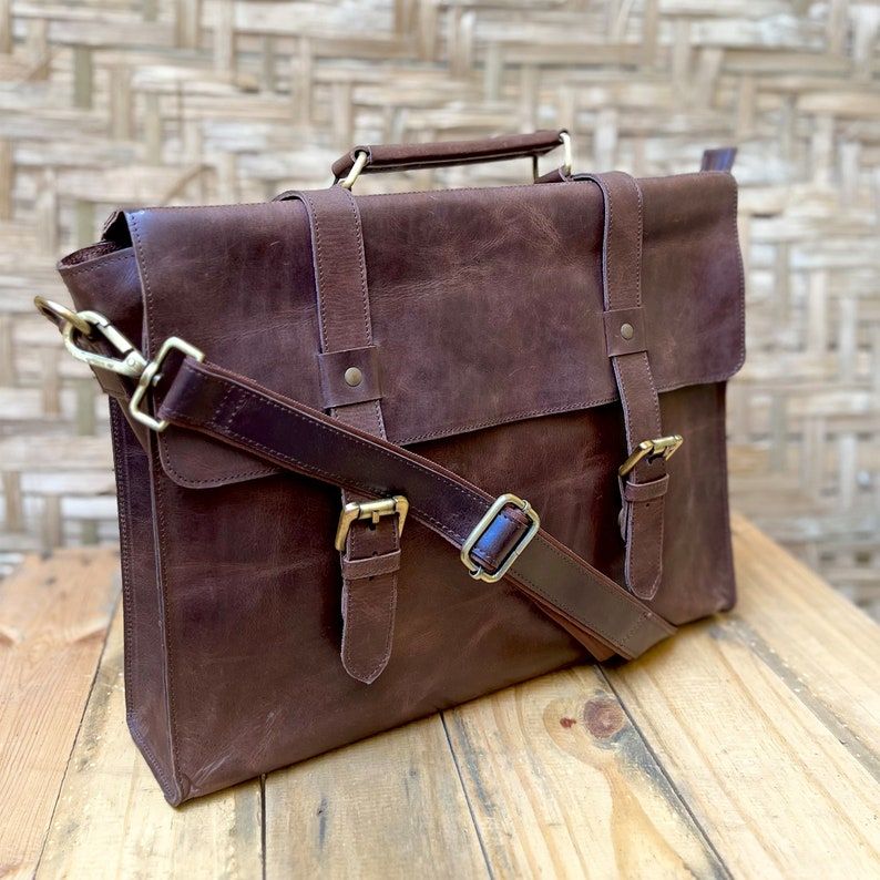 Brown Leather Messenger bag Laptop bag Briefcase computer bag Handmade messenger for men women satchel work bag Christmas gifts