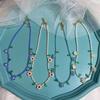 Colorful Daisy Flowers Beaded Choker Necklace Handmade Charm Clavicle Choker Necklace for Women Summer Beach Boho Jewelry