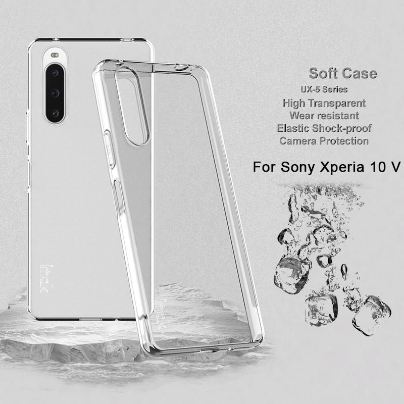 

IMAK UX-5 Series for Sony Xperia 10 V Soft TPU Phone Case Anti-scratch Cell Phone Cover Transparent Black