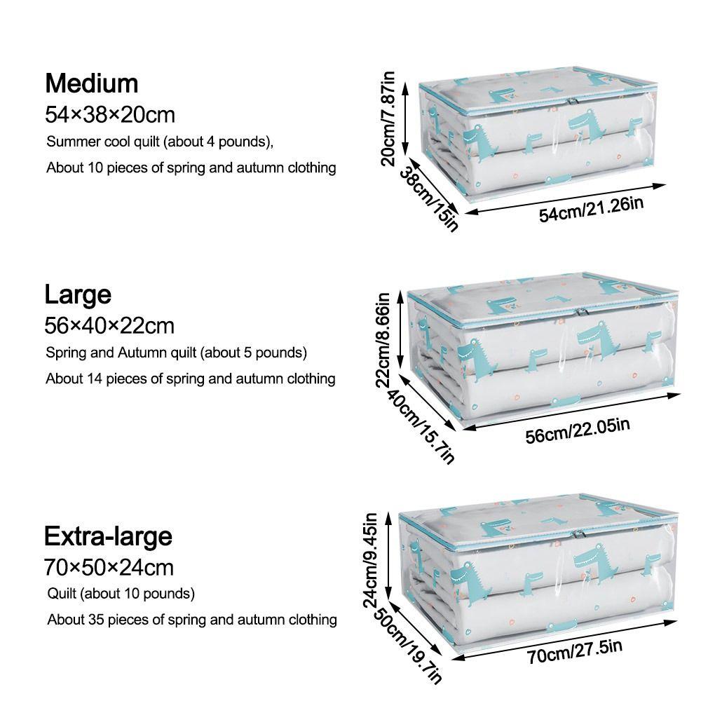 Aufbewahrungstasche für Steppdecken mit großer Kapazität, staubdicht, wasserdicht, transparent, Mehrzweck, dreidimensional