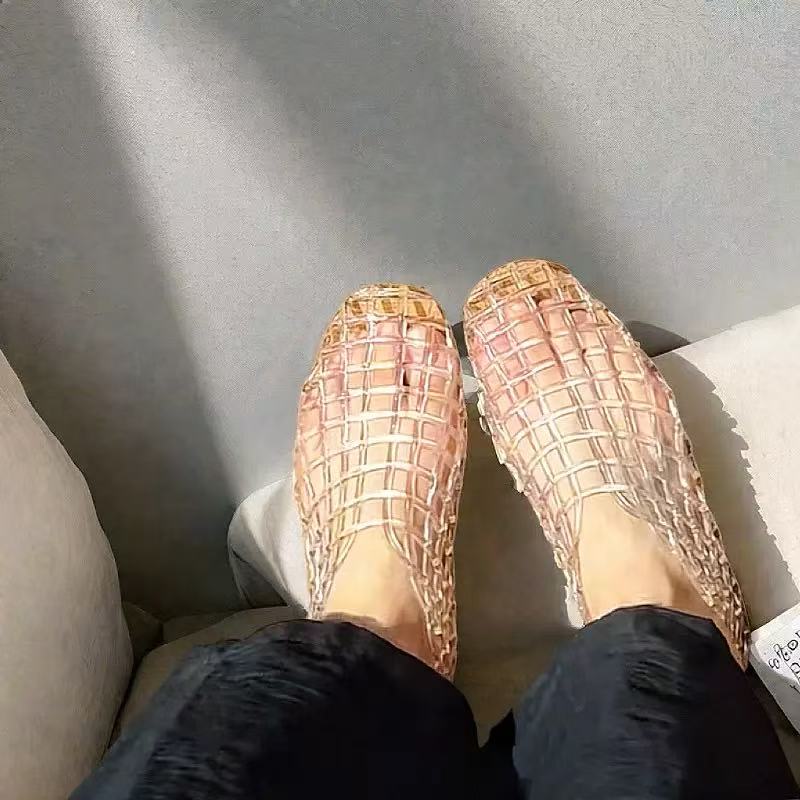 Fashion 2026 Women's Sandals PVC Breathable Summer Outerwear Baotou Bag and Casual Luxury  Sandals