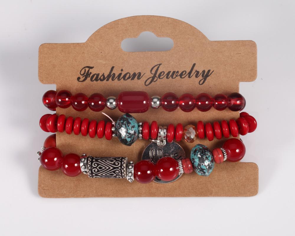 JYL TS Bracelet Bohemian Halloween  Ghost Pumpkin Charm Brings Fun Red красное дерево