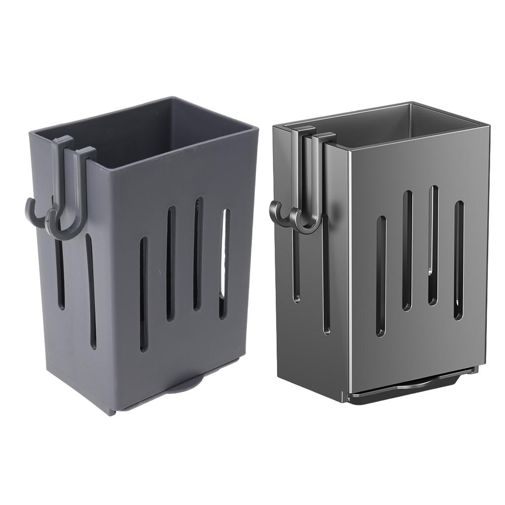 Efficient Kitchen Utensils Rack Wall Mounted Kitchen Organizers with Draining Chopstick Holder and Cutlery Storage Box