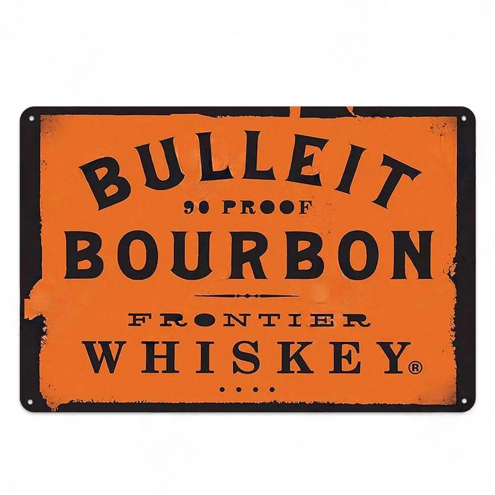 Whiskey Plakate Dekor Metall Vintage Blechschilder Metallschild Wandplakette Dekorativ für Pub Bar Club Man Cave