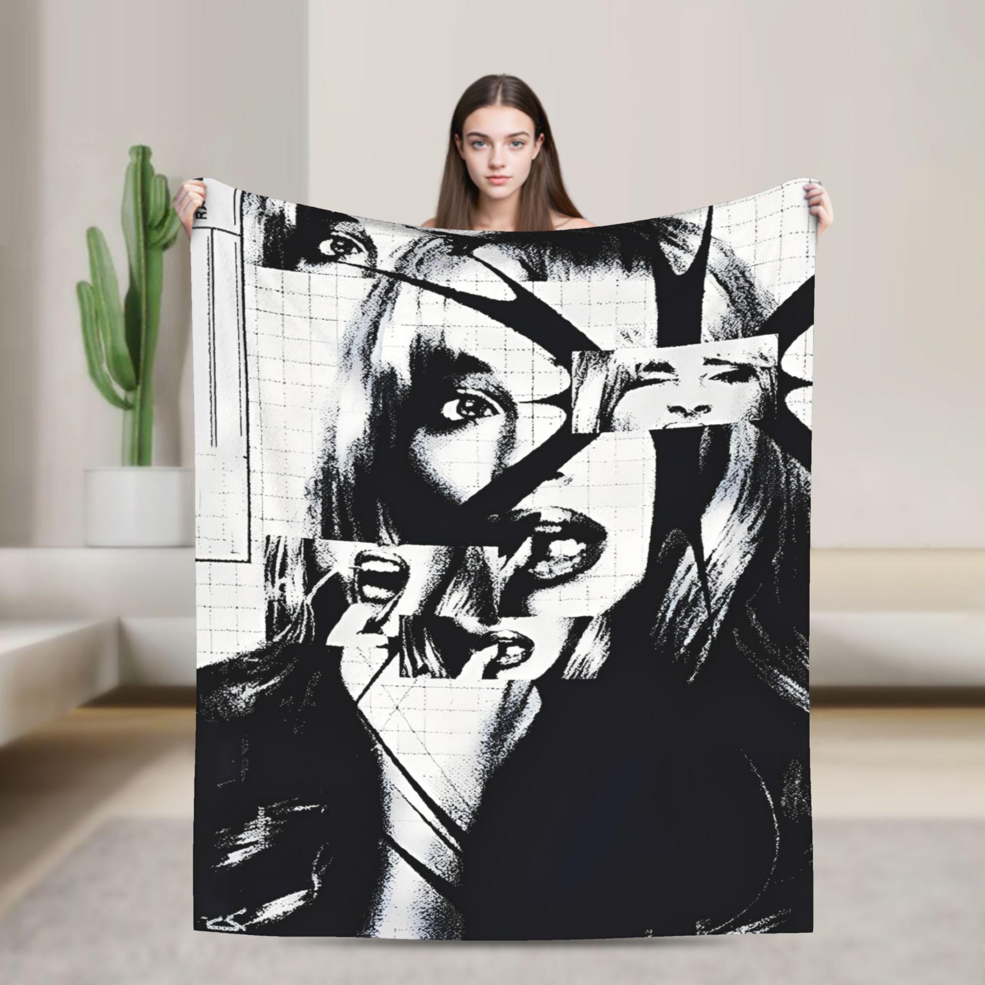 Sabrina Carpenter Album Flannel Blanket Super Soft Bedding Throws for Living Room Decorative Pattern Bedspread Sofa Bed Cover 75X95CM