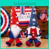 Unique Patriotic Gnome Doll With Long Legs And American Flag Design For Holiday Display