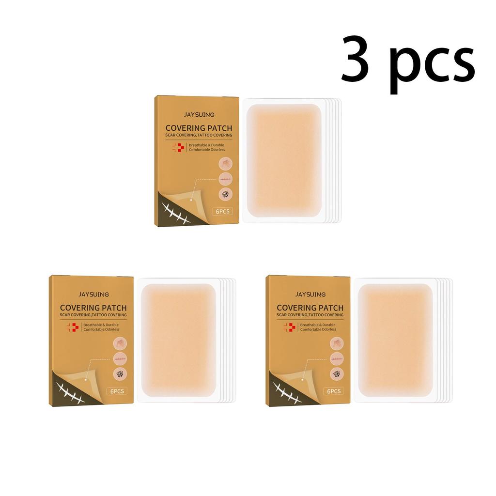 6PCS Waterproof Tattoo Film Ultra Thin Patch Tattoo Scar Cover Tapes Concealing Acne Tattoo Up Compression Accessories Flaw