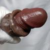 Realistic Squirting Dildo with Movable Foreskin – 2-in-1 Silicone Sliding Skin Toy, Suction Cup Base, Large Size