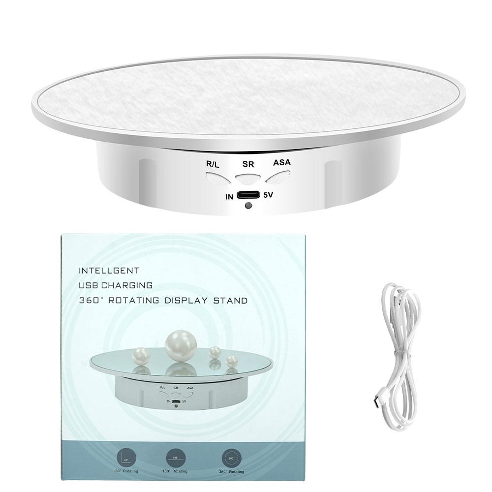 200mm electric rotating turntable,360° product display,3-speed adjustable Angle for video shooting,camera rotating display stand