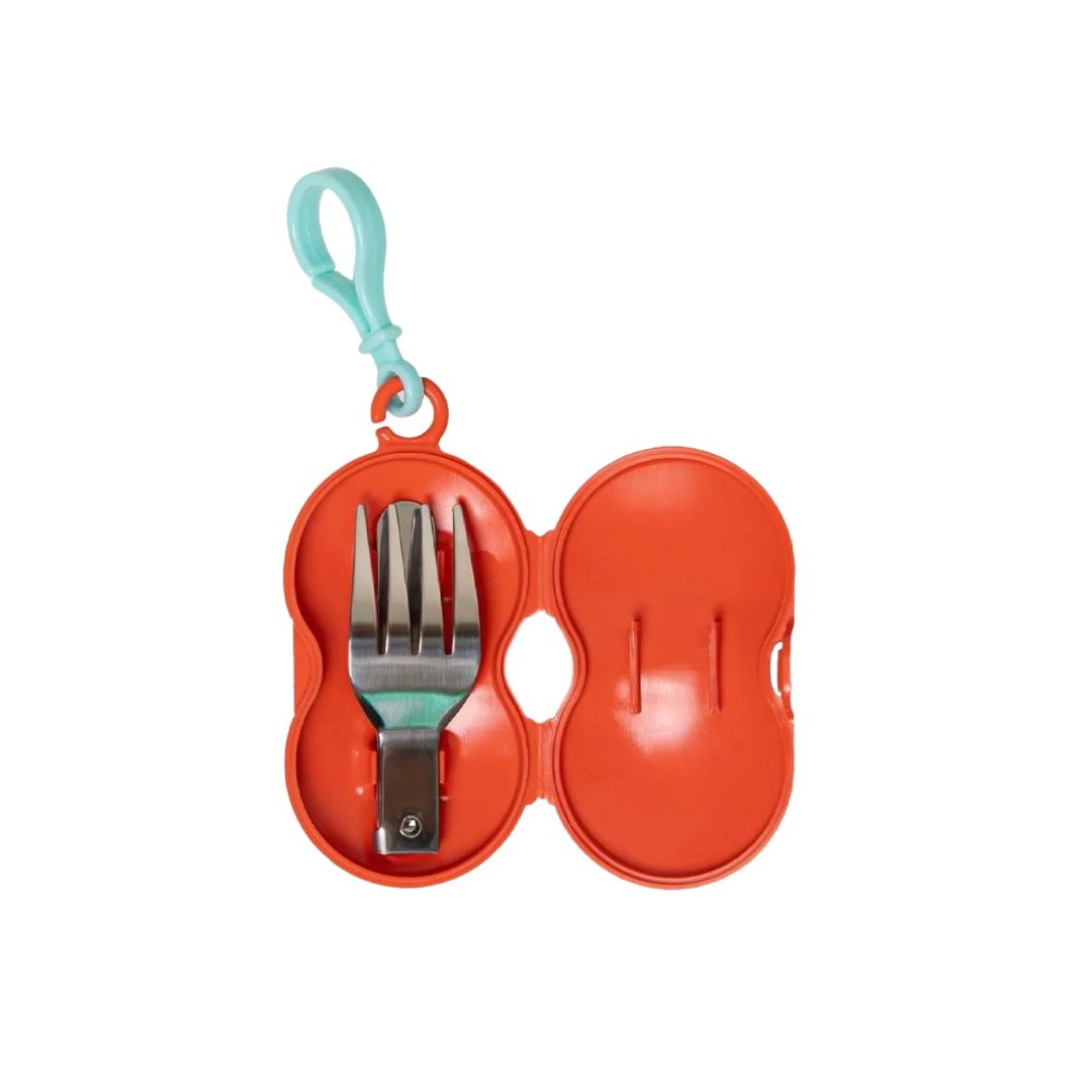 cocolocker Foldable Fork with Case Carrot