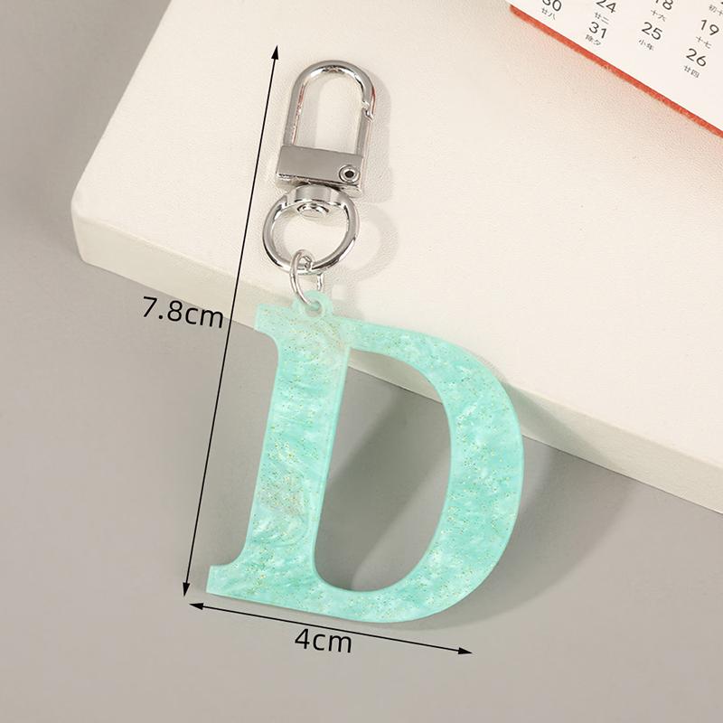 Simple Letters Keychain Backpack Pendant Keyring Bag Hanging Decoration Accessories Gift