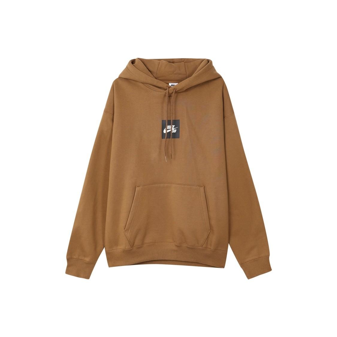 Nike Men s Brown Hoodie with Chest Logo S