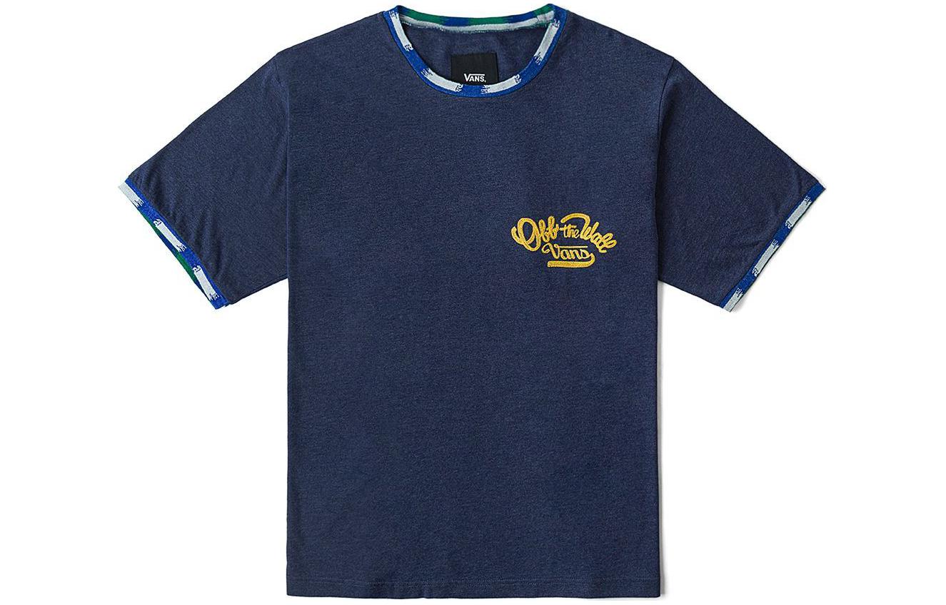 Vans T Shirts Unisex Dark Blue Crew Neck Moderate VN000H2U7UP XL