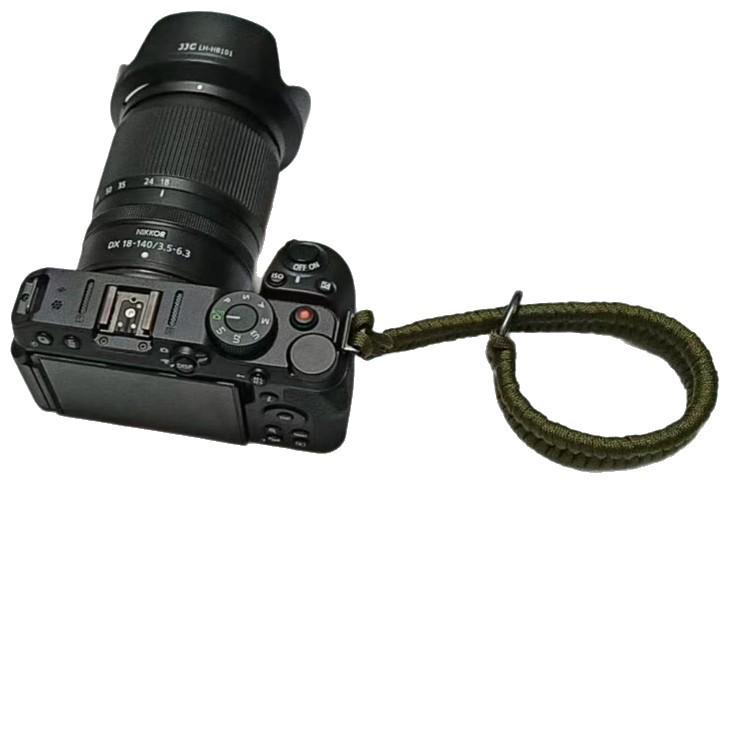 Handgemaakte Geweven Camera Polsband met Verstelbare Snelsluiting en Veiligheidsklittenband