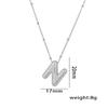 18K Gold-Plated Copper Necklace with Micro-Inlaid Zirconia & 26 Letter Pendant - Classic and Versatile European-American Jewelry