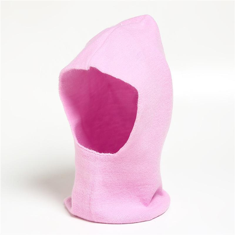 Sweter szalik i czapka zintegrowane jednolity kolor wszechstronna osłona szyi dzianinowa bez aksamitu na zewnątrz ciepły szalik rowerowy