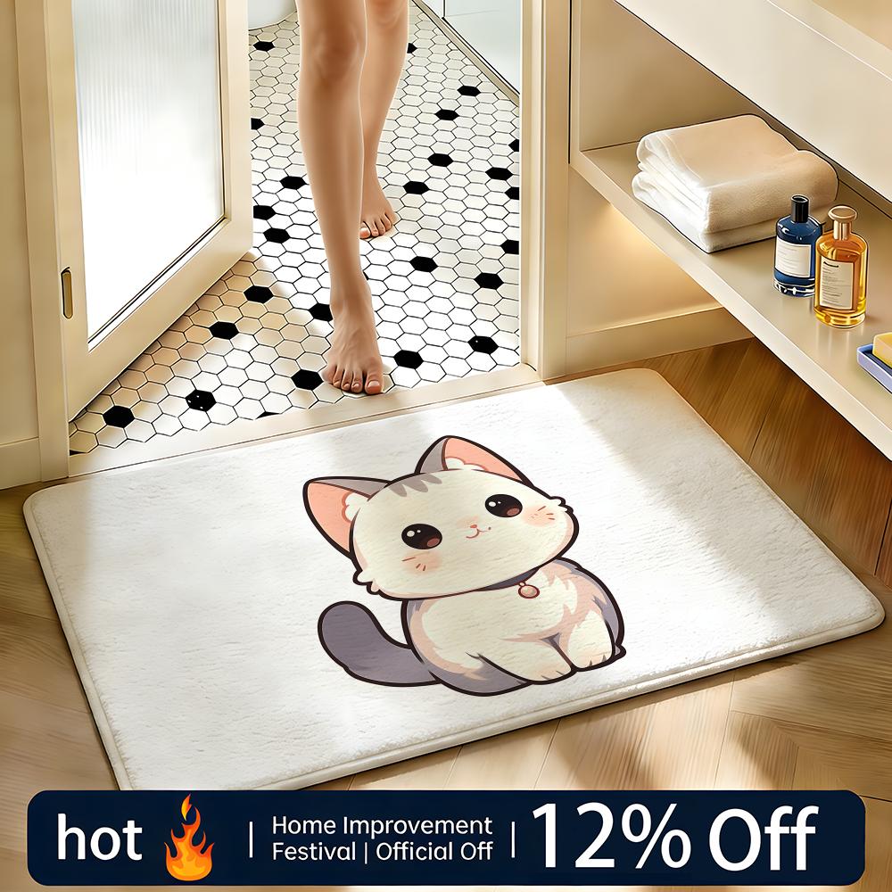 Soft Absorbent Non-Slip Rug Popular Animal Floor Mat Home Decor Doormat Bedroom Floor Mat Shower Carpet