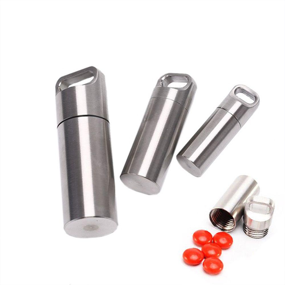 Buy Drug Container EDC Survival Storage FirstAid Canister Pill Case Pill Box Keychain Medicine