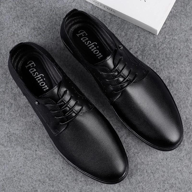 British Luxury Men Classic Business Formal Shoes High Quality Retro Genuine Leather Oxford Dress Shoes Male Warm Winter Shoes