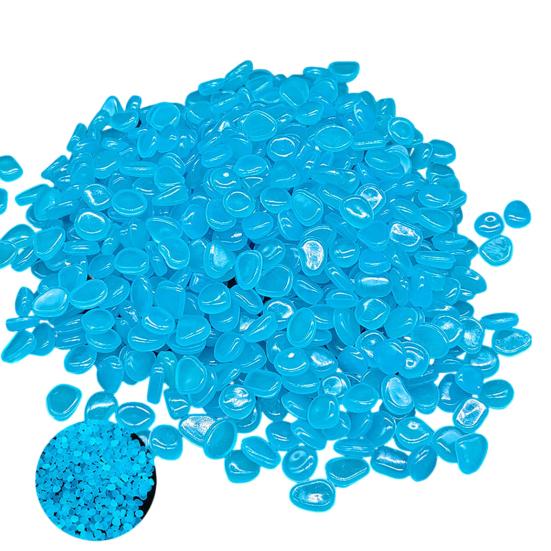 Glow-in-the-Dark Garden Stones Colorful Decorative Aquarium Pebbles Fish Tank Rocks 0.8-1.1cm Luminous Pebbles for Outdoor Walkway Aquarium Landscape