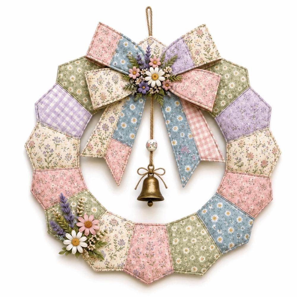 Pre-Cut Fabric Strips Fabric Poke Wreath DIY Kit Christmas Wreath Making Set Beginner-Friendly