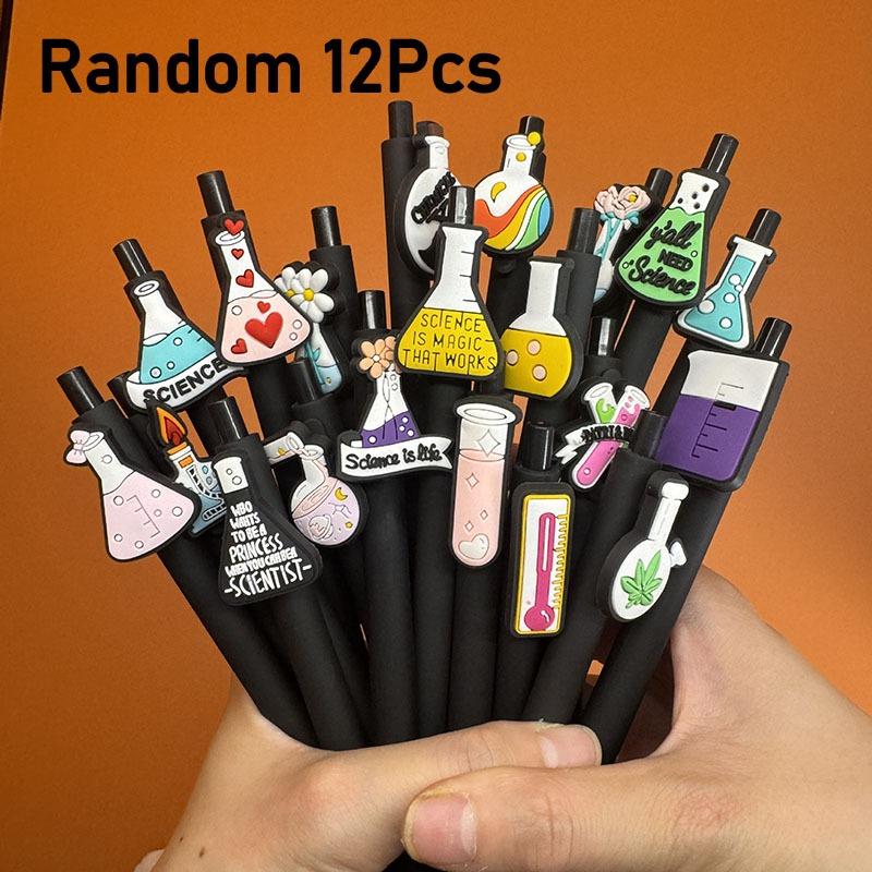 

10pcs Laboratory Series Ballpoint Pens, Suitable for Chemistry Laboratories, Black Ink, School and Office Stationery Gifts Random style 10Pcs