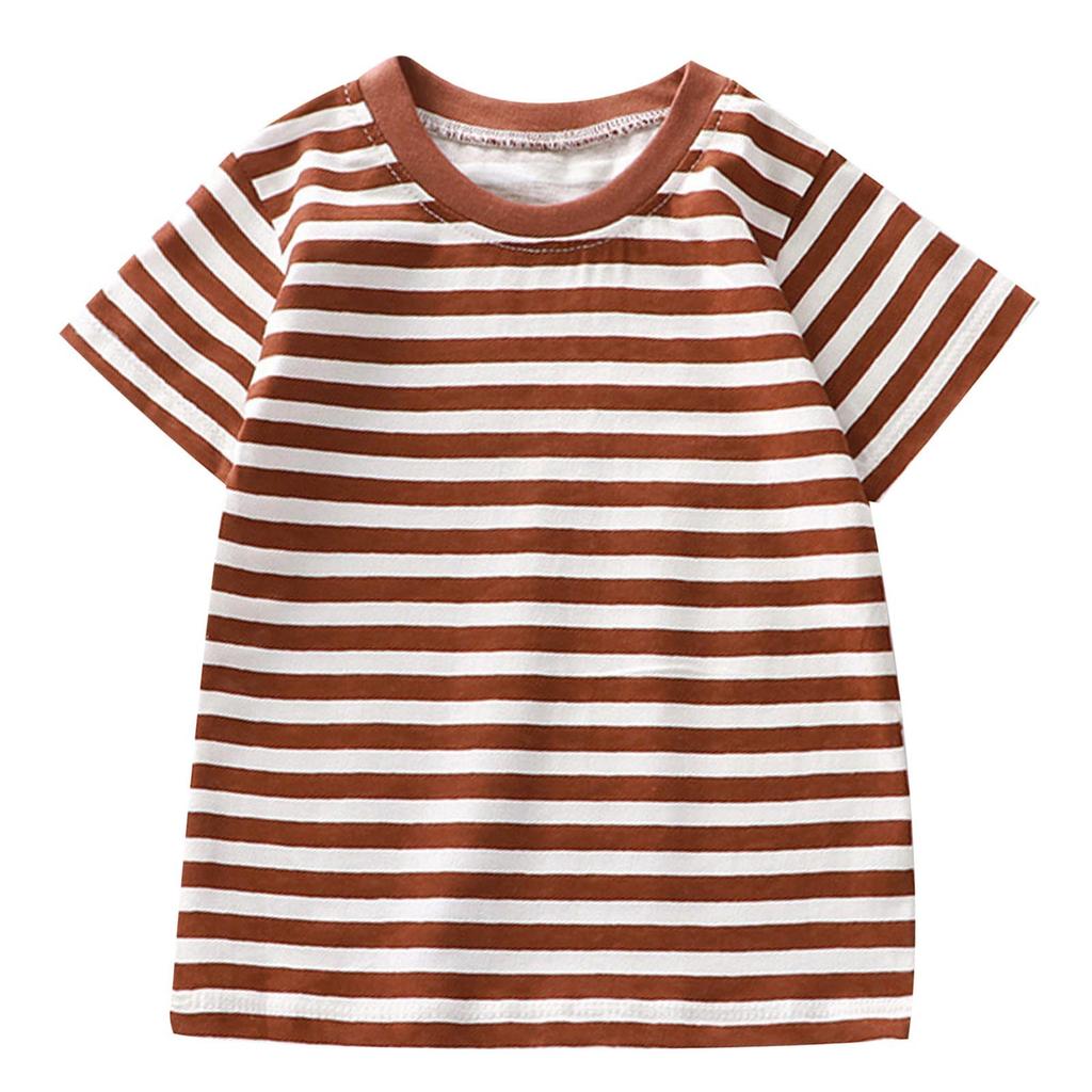 Children's Casual Short-sleeved Printed Round Neck Fashionable T-shirt Top