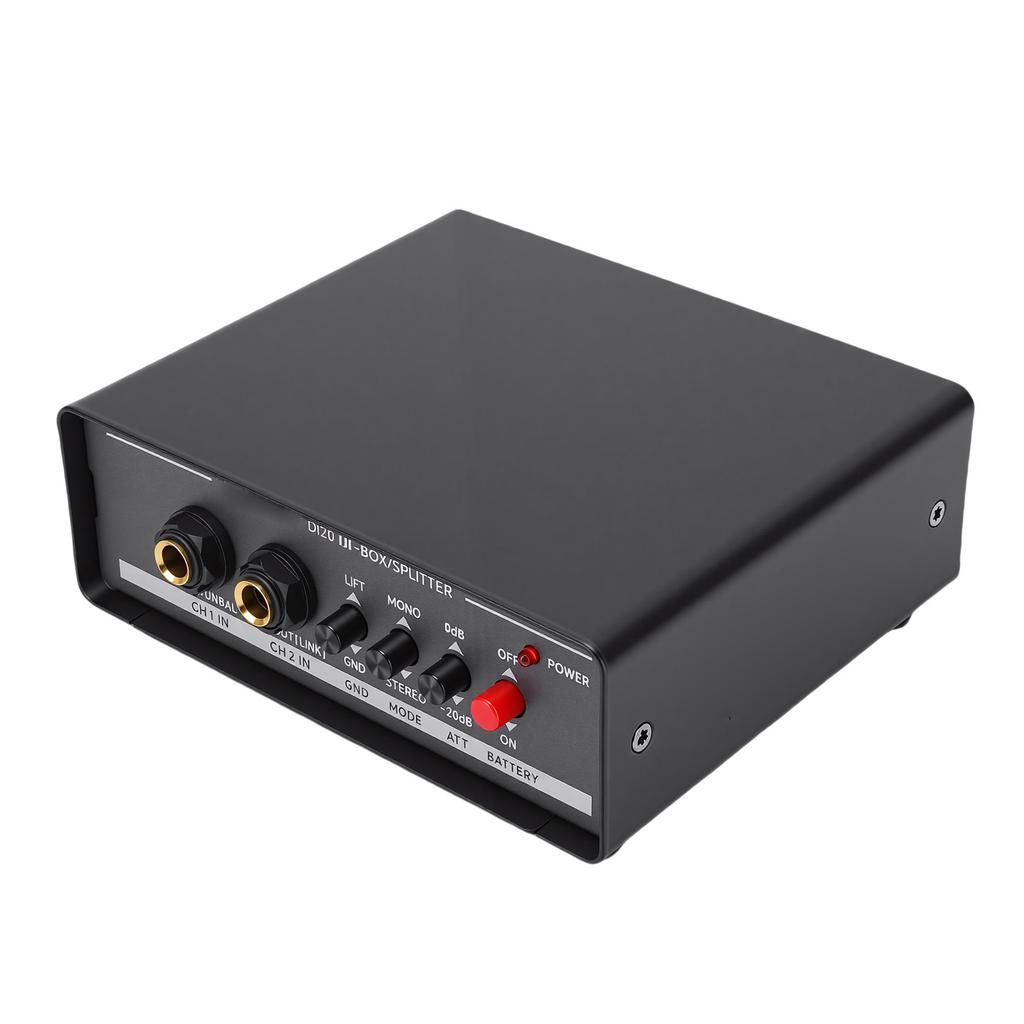 DI Box Distributor Splitter Professional Active Multi Functional Signal Effect Device Dual Channel Balanced Converter